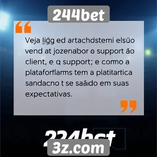 Feedback de jogadores sobre o suporte ao cliente da 244bet